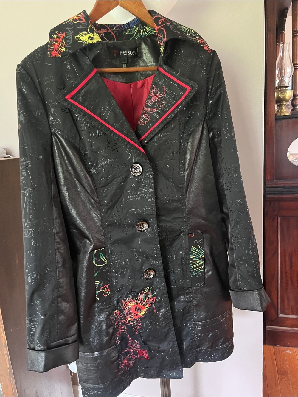 Kessley Art To Wear Jacket-Appliqué, Embroidery, Metallic Stitching, 3D Print
